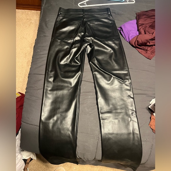 Zara black leather pants - Picture 3 of 3